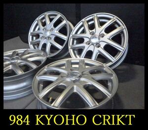 【984】T6011133▲KYOHO CRIKT▲14x4.5J 4穴 PCD100 +45▲4本 軽自動車に