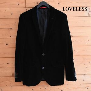 ラブレス LOVELESS ベルベット テーラードジャケット ベロア 黒 サイズS 61D72-404-09 