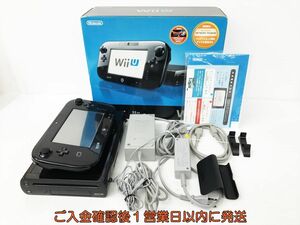 【1円】任天堂 WiiU 本体 セット 32GB ブラック ニンテンドーWii U 動作確認済 DC05-654jy/G4