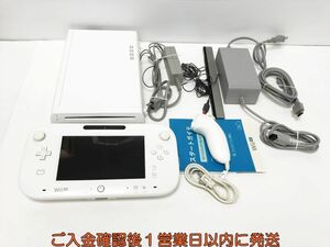 【1円】任天堂 WiiU 本体 セット 32GB ホワイト ニンテンドーWii U 初期化/動作確認済 M06-102yk/G4