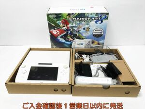 【1円】任天堂 WiiU 本体 マリオカート8セット 32GB ブラック Wiiリモコン 見えるもののみ 初期化/動作確認済 Wii U M05-606yk/G4