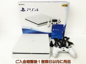 【1円】PS4 本体 セット 500GB ホワイト SONY PlayStation4 CUH-2200A 動作確認済 プレステ4 DC08-039jy/G4