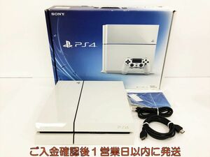 【1円】PS4 本体/箱 セット 500GB ホワイト SONY PlayStation4 CUH-1100A 初期化/動作確認済 FW9.00 K05-303kk/G4