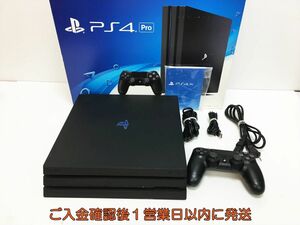 【1円】PS4 Pro 本体/コントローラー セット CUH-7000B ブラック 1TB ゲーム機本体 SONY 初期化/動作確認済み G09-212ym/G4