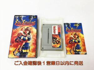 【1円】スーパーファミコン ファイヤー・ファイティング ゲームソフト 未検品ジャンク 箱/説明書あり スーファミ カセット J06-126rm/F3