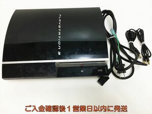 【1円】PS3 本体 セット CECHL00 ブラック 80GB HDD・ラック欠品 ゲーム機本体 SONY 未検品 ジャンク J07-672ym/G4