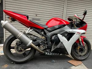 ヤマハ YZF-R1 逆車 RN09 インジェクション エンジン実動 書付 陸送OKバックステップ 走行距離22106km ジェネレーターレギュレーター新品