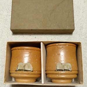 【未使用品 】 湯飲み ゆのみ 湯のみ 湯呑み 夫婦 セット ペア 和食器 陶器 茶器 食器 箱付 キッチン おそろい 客間 茶