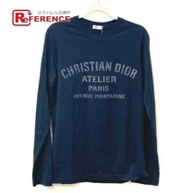 DIOR HOMME ディオール・オム 043J611A0589 アトリエ/ラウンド 長袖/カットソー ロングＴシャツ コットン ネイビー メンズ【中古】美品_画像1