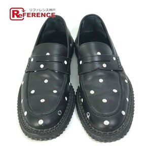 Dior Homme Dior Om Polkadot Emelcodery Loafers Black.