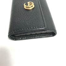 GUCCI グッチ 456118 6連 鍵 GGマーモント キーケース ブラック レディース【中古】_画像3