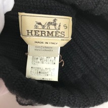 HERMES エルメス ビーニー 帽子 ニット帽 ニットキャップ ニット帽 ブラック メンズ【中古】_画像5