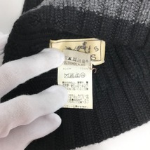 HERMES エルメス ビーニー 帽子 ニット帽 ニットキャップ ニット帽 ブラック メンズ【中古】_画像6