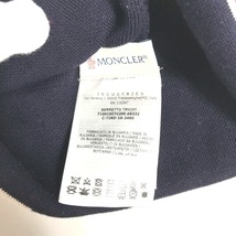 美品 MONCLER モンクレール ロゴ ビーニー 帽子 ニット帽 ニットキャップ ニット帽 ネイビー レディース【中古】_画像5