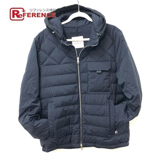 MONCLER モンクレール 53132 MUHU フード ダウンジャケット ナイロン ネイビー メンズ【中古】