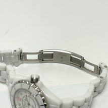 美品 CHANEL シャネル Ｈ4863 J12 ピンクライト 1200本限定 クォーツ 腕時計 ホワイト レディース【中古】_画像7