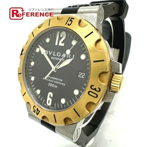 BVLGARI BVLGARY SD38SG Diagono скуба - самозаводящиеся часы Date наручные часы серебряный мужской [ б/у ]