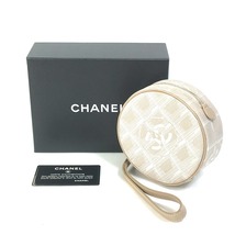 CHANEL シャネル A17682 ニュートラベルライン ポシェット ココマーク ポーチ ベージュ .レディース【中古】_画像9