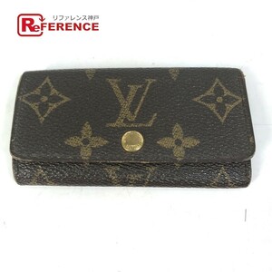 LOUIS VUITTON ルイヴィトン M62631 ミュルティクレ4 4連 鍵 モノグラム キーケース ブラウン レディース【中古】