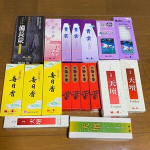 Y018 線香 ローソク　まとめ売り【良品】青雲　毎日香　NIPPON KODO 日本香堂　新毎日香　白檀 天壇　毎日ローソク　仏具　ロウソク