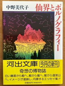 中野美代子「仙界とポルノグラフィー」河出文庫 初版
