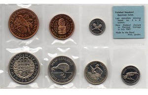 ◎ ニュージーランド　1965 ミントセット pre-decimal coinage 最終年号