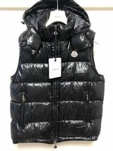 送料無料 未使用 MONCLER BORMES 5 モンクレール ブラック ダウンベスト 正規品　定価203500円 ダウン ベスト ジレ フード アウター_画像1