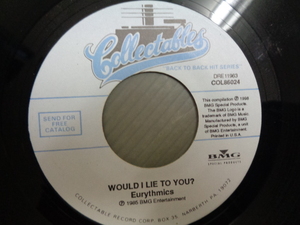 EURYTHMICS/WOULD I LIE TO YOU?/THERE MUST BE AN ANGEL★シングル