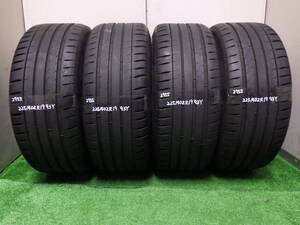 2755【中古タイヤ】ミシュラン　パイロットスポーツ4S　225/40ZR19 4本 　225/40R19　引き取り取り付け可　持ち込みタイヤ交換茨城