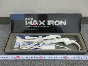 S【11-14】◎6 理容道具 八光 HAXアイロン ICビルトイン ヘアアイロン 五角・6㎜ 加熱OK 中古品 / アイパー コテ 