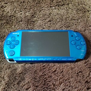 PSP PSP-3000 プレイステーションポータブル SONY ブルー PSP Portable 美品 ジャンク 電池パックなし ソフト FF零式 付属　(本体内)