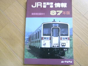 JR気動車客車情報　87年版　機関車配置表付　ジェー・アール・アール　