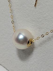 AN112 K18 8.2mm... pearl pearl necklace 