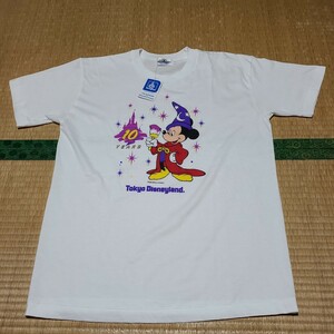 90s 東京ディズニーランド 10周年 Tシャツ サイズL ミッキーマウス Tokyo Disneyland 