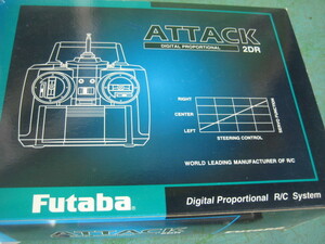 フタバ　ATTACK 2DR-AM27MHz 　受信機　サーボS3003×2個　付き　新品、、、（P中）　