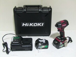 【美品】○HiKOKI　コードレスインパクトドライバ　WH36DC　36V　バッテリー×2　充電器あり　土木　建築　電設　工事　O.11.04.L　②