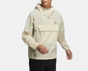 アディダス adidas PRSVE アノラック スポーツウェア メンズ ジャケット ベージュ HD0068 XOサイズ　未使用