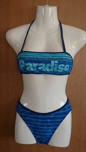 *Paradise with logo * blue series bikini 2 point set *11L*( stock )aru Jean *
