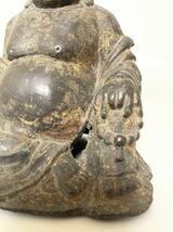 時代　唐銅　金漆　布袋　仏像　唐物　中国古美術　サイズ:15.5cm_画像7