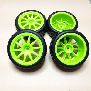 * prompt decision price * free shipping * grip tire wheel * 10 spoke fluorescence green TT02 TT01 Tamiya TB03 TA05 TA TB 03 04 05 06 radio-controller 