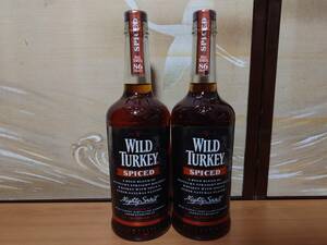 2本 送料無料 終売 ワイルドターキー スパイスド WILD TURKEY SPICED 未開栓 750 検索 飛翔 金 ゴールド 旧 ラベル ボトル 12 13 バーボン