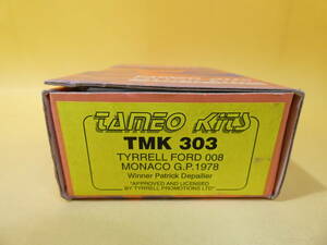 【未組立】タメオ　TMK303　TYRRELL FORD 008 MONACO GP 1978　1/43　TAMEO　メタルキット/プラモ【ジャンク扱い】J4 H2135