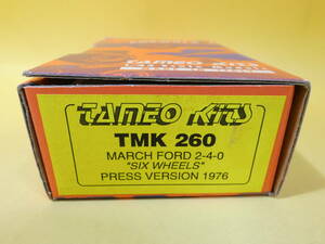 【未組立】タメオ　TMK260　MARCH FORD 2-4-0 SIX WHEELS PRESS VER. 1976　1/43　TAMEO　メタルキット/プラモ【ジャンク扱い】J4 H2131