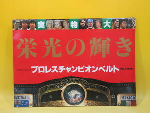 【中古】栄光の輝き　実物大・プロレスチャンピオンベルト　1983年5月発行　プロレス編集部　ベースボール・マガジン社　J3 A4444