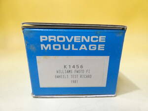 【ジャンク扱い】PROVENCE MOULAGE K1456 WILLIAMS FW7D F1 6WHEELS TEST RICARD 1981 ウィリアムズ 【未組立】J5　S1326