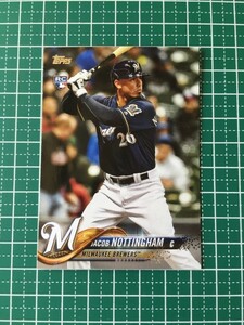 即決のみ！★TOPPS MLB 2018 UPDATE SERIES US6 ジェイコブ・ノッティンガム(JACOB NOTTINGHAM)【ミルウォーキー・ブルワーズ】ルーキー★