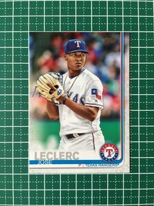 即決のみ！★TOPPS MLB 2019 SERIES 1 BASEBALL #174 JOSE LECLERC【TEXAS RANGERS】ベースカード 19★同梱発送可能！