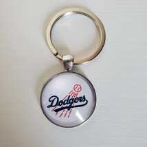 新品　MLB　ロサンゼルス・ドジャース　野球　キーホルダー　キーリング　LA　ホワイト　ロゴ　白_画像4