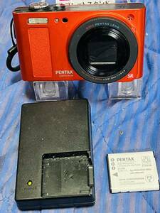 PENTAX デジタルカメラ Optio RZ18 メタリックオレンジ 小型軽量 コンパクト 動作確認済