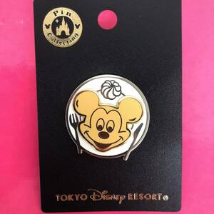 【未使用】●TDL ミッキー ワッフル　ピンバッジ　ディズニー　ピンズ　パンケーキ　パークフード　